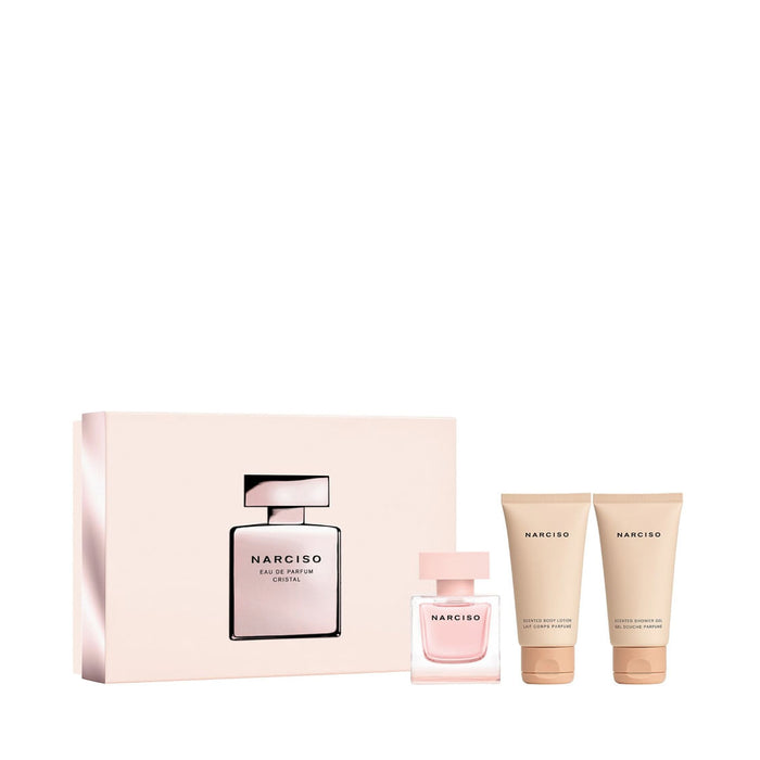 Narciso Rodriguez Cristal 3 Piece Gift Set: Eau de Parfum 50ml - Body Lotion 50ml - Shower Gel 50ml - Gift Set at MyPerfumeShop by Narciso Rodriguez