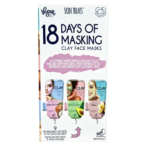 Skin Treats 18 Days Of Masking Gift Set 9 Re-Sealable Sachets 270ml - Face Mask at MyPerfumeShop by Skin Treats