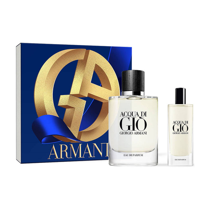 Giorgio Armani Acqua Di Gio For Men - 75ml Eau De Parfum Spray + 15ml Eau De Parfum Spray Set - Mens Giftsets at MyPerfumeShop by Giorgio Armani