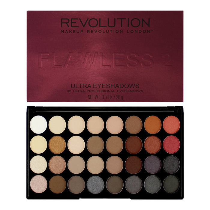 Revolution Ultra 32 Shade Flawless 2 Eyeshadow Palette 20g - Eye Shadow Palette at MyPerfumeShop by Revolution