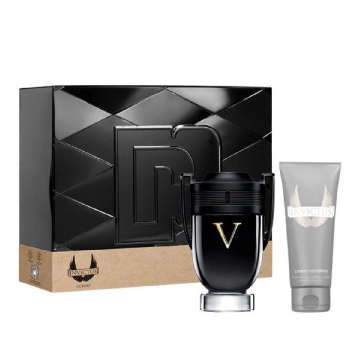 Paco Rabanne Invictus Victory Extreme 2 Piece Gift Set: Eau de Parfum 50ml - Shower Gel 100ml - Gift Set at MyPerfumeShop by Paco Rabanne