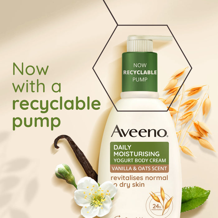 Aveeno Daily Moisturising Yogurt Body Cream Vanilla & Oat scent - 300ml - Hand & Body Lotion at MyPerfumeShop by Aveeno