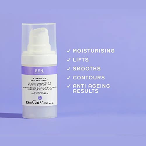 REN - Keep Young and Beautiful Instant Brightening Beauty Shot Eye Lift 15 ml - Serums & Fluids at MyPerfumeShop by REN Clean Skincare