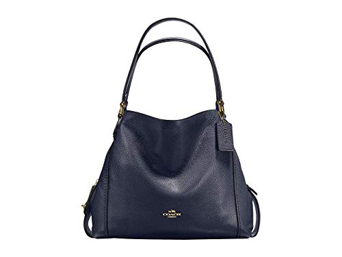 Coach Edie 31 Pebbled Leather Navy Shoulder Bag - Cosmetics at MyPerfumeShop by Coach