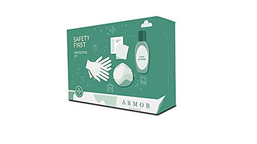 NUWAVE Safety F!RST Protective K!t by Armor London Including face Cover Hand sanitiser Anti-Bacterial Wipes a Pair of Gloves and a Carry Pouch - First Aid at MyPerfumeShop by NUWAVE