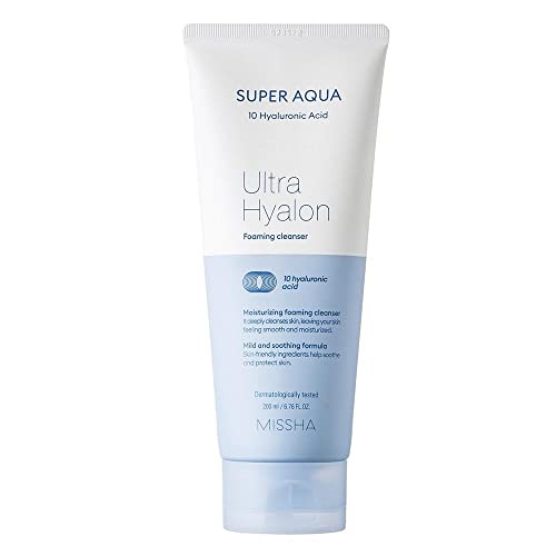 Missha Super Aqua Ultra Hyalron Foaming Cleanser 200ml - Face Mask at MyPerfumeShop by Missha