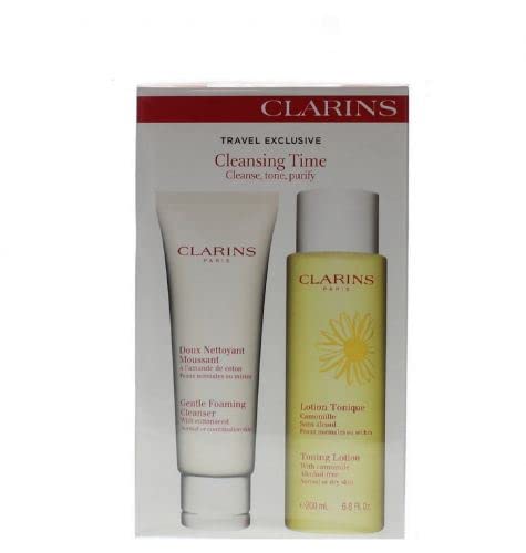 Clarins Everyday Cleansing 2 Piece Gift Set: Cleansing Milk 200ml - Toning Lotion 200ml - Gift Set at MyPerfumeShop by Clarins