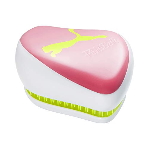 Tangle Teezer X Puma Compact Styler Detangling Hair Brush - Neon Yellow - Haircare at MyPerfumeShop by Tangle Teezer