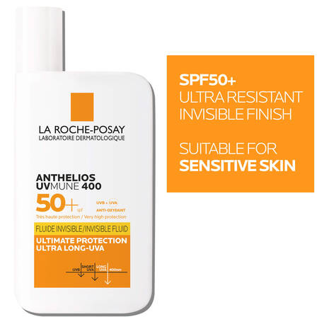 La Roche-Posay Anthelios Uvmune 400 Invisible Spf 50+ Fluid 50ml - Sun Protection at MyPerfumeShop by La Roche-Posay