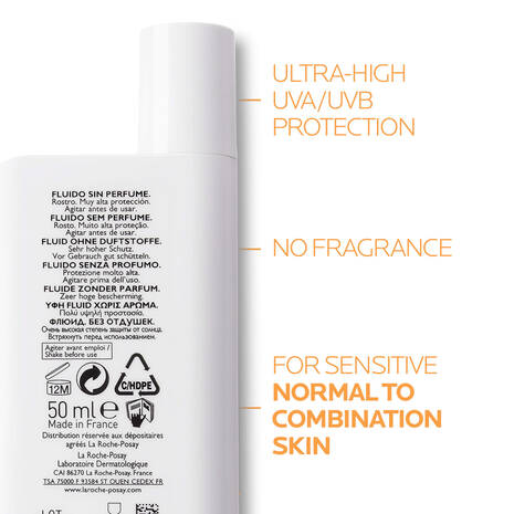 La Roche-Posay Anthelios Uvmune 400 Invisible Spf 50+ Fluid 50ml - Sun Protection at MyPerfumeShop by La Roche-Posay