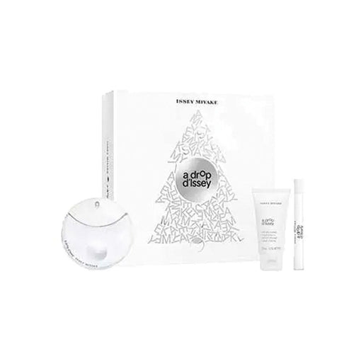 Issey Miyake A Drop d'Issey Gift Set 90 EDP Spray + 50ml Moisturising Hand Cream + 10ml EDP Purse Spray - Eau de Parfum at MyPerfumeShop by Issey Miyake