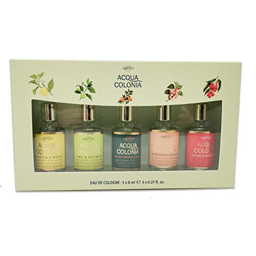 Mäurer & Wirtz 4711 Acqua Colonia Gift Set 8ml Lime & Nutmeg EDC + 8ml Lemon & Ginger EDC + 8ml Blood Orange & Basil EDC + 8ml Lychee & White Mint EDC + 8ml White Peach & Coriander EDC - Fragrance at MyPerfumeShop by Mäurer & Wirtz