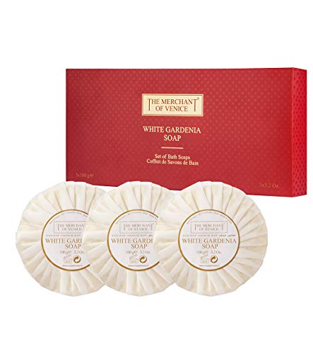 The Merchant of Venice White Gardenia Soap 3 x 100g - Bath & Shower at MyPerfumeShop by The Merchant of Venice