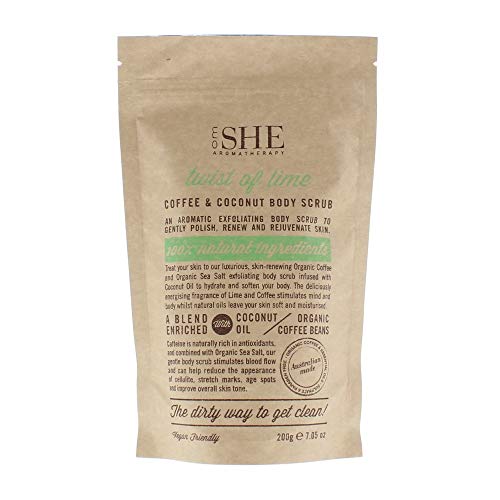 Om She Aromatherapy Coffee & Coconut Twist Of Lime Body Scrub 200G - Skincare at MyPerfumeShop by Om She Aromatherapy