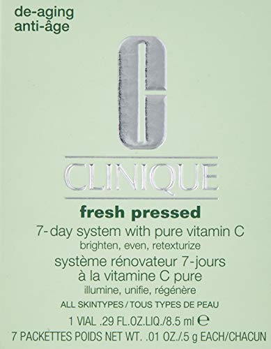 Clinique Fresh Pressed 7-Day System With Pure Vitamin C Gift Set 8.5ml Booster Serum + 7 x 0.5g Cleansing Powders - Skincare at MyPerfumeShop by Clinique