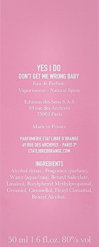 Etat Libre d`Orange Don`t Get Me Wrong Baby, YES I DO Eau de Parfum 50ml Spray - Fragrance at MyPerfumeShop by Etat Libre d`Orange