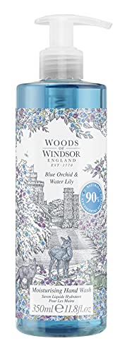 Woods of Windsor Blue Orchid & Water Lily Hand Wash 350ml - Toiletries at MyPerfumeShop by Woods of Windsor