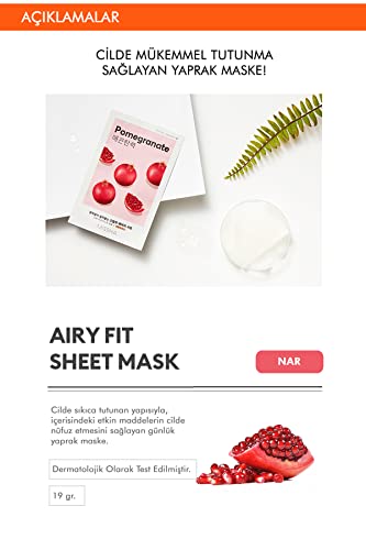 Missha Airy Fit Sheet Mask 19g - Pomegranate - Face Mask at MyPerfumeShop by Missha