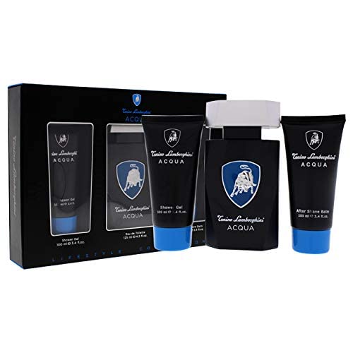 Lamborghini Acqua Gift Set 125ml EDT + 100ml Shower Gel + 100ml Aftershave Balm - Eau de Toilette at MyPerfumeShop by Tonino Lamborghini