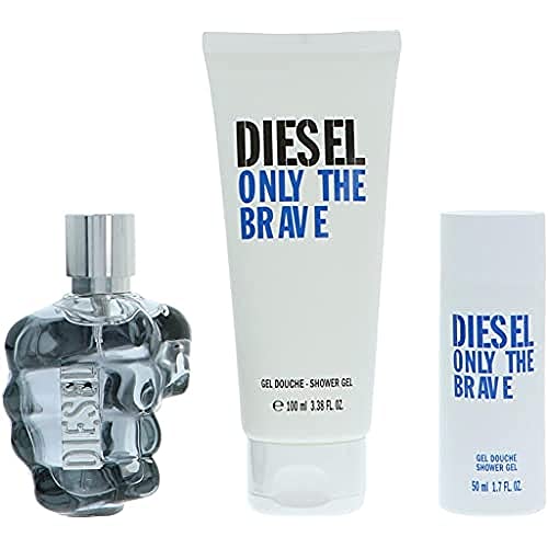 Diesel Only The Brave Gift Set 75ml EDT + 100ml Shower Gel + 50ml Shower Gel - Fragrance at MyPerfumeShop by Diesel