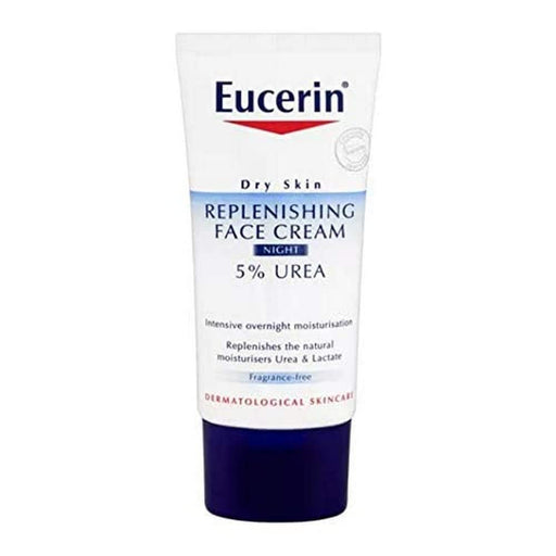 Eucerin Dry Skin Replenishing Face Cream Night 5% Urea with Lactate - 50ml - Creams & Lotions at MyPerfumeShop by Eucerin