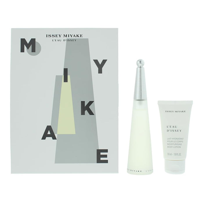 Issey Miyake L'eau D'issey 2 Piece Gift Set: Eau De Toilette 50ml - Body Lotion 50ml