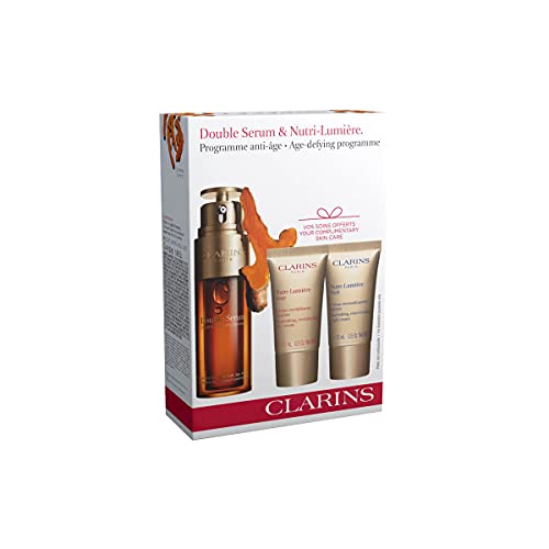 Clarins Double Serum & Nutri-LumiËre Gift Set 50ml Double Serum + 15ml Nutri-LumiËre Day Cream + 15ml Nutri-LumiËre Night Cream - Face Serum at MyPerfumeShop by Clarins