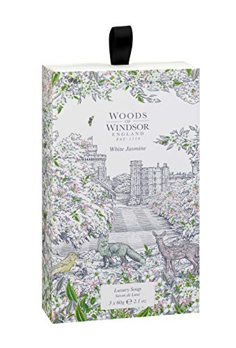 Woods of Windsor White Jasmine Soap 3 x 60g - Toiletries at MyPerfumeShop by Woods of Windsor