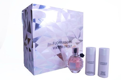 Viktor & Rolf FlowerBomb Gift Set 50ml EDP + 50ml Body Lotion + 50ml Shower Gel - Fragrance at MyPerfumeShop by Viktor & Rolf