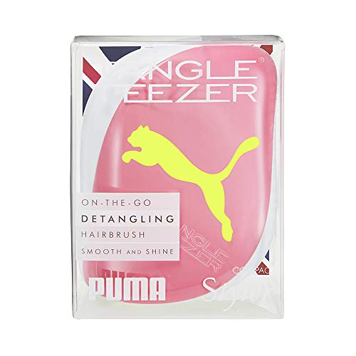 Tangle Teezer X Puma Compact Styler Detangling Hair Brush - Neon Yellow - Haircare at MyPerfumeShop by Tangle Teezer