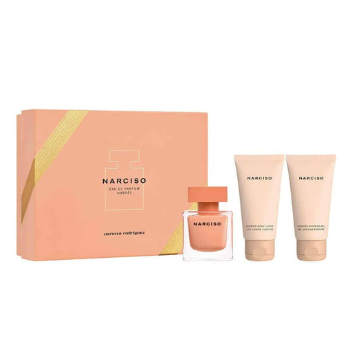 Narciso Rodriguez Ambree 3 Piece Gift Set: Eau De Parfum 50ml - Body Lotion 50ml - Shower Gel 50ml - Gift Set at MyPerfumeShop by Narciso Rodriguez