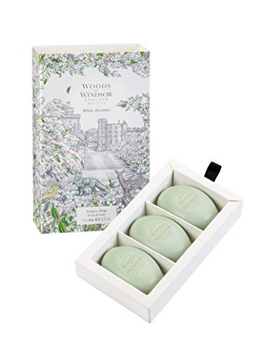 Woods of Windsor White Jasmine Soap 3 x 60g - Toiletries at MyPerfumeShop by Woods of Windsor