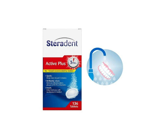 Steradent Active Plus 30 Tablets - Denture Care at MyPerfumeShop by Steradent