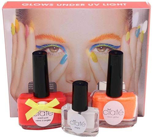 Ciate Corrupted Neon Manicure Club Tropicana Gift Set 13.5ml Nail Polish in Cha Cha Cha + 10g Club Tropicana Neon Glitter + 5ml Black Light Top Coat - Personal Care at MyPerfumeShop by Ciate