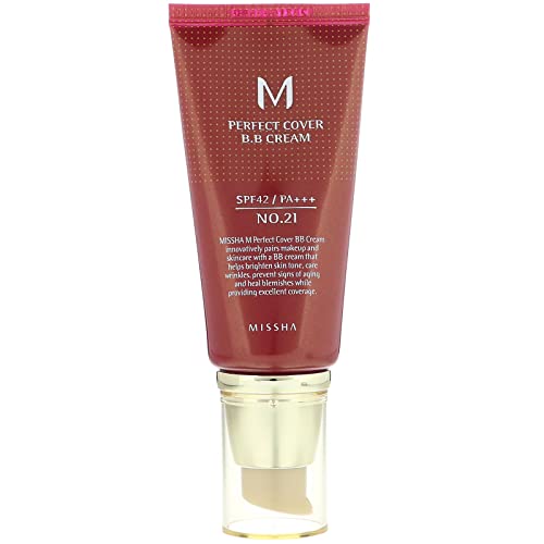 Missha M Perfect Cover BB Cream SPF42 50ml - 21 Light Beige - BB Cream at MyPerfumeShop by Missha