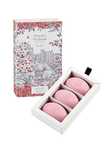 Woods Of Windsor True Rose Soap 60g 3 Pieces - Bath & Shower at MyPerfumeShop by Woods Of Windsor