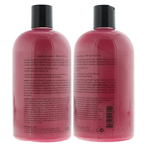 philosophy Bath & Shower Gels By Raspberry Sorbet Shampoo Shower Gel & Bubble Bath 480ml - Shower Gels at MyPerfumeShop by philosophy