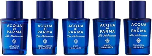 Acqua di Parma Blu Mediterraneo Miniature Set 5ml Arancia di Capri EDT + 5ml Fico di Amalfi EDT + 5ml Bergamotto di Calabria EDT + 5ml Chinotto di Liguria EDT + 5ml Mirto di Panarea EDT - Fragrance at MyPerfumeShop by Acqua di Parma