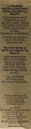 Yves Saint Laurent Tatouage Couture The Metallics 102 Iron Pink Spirit Lip Stain 6ml - Cosmetics at MyPerfumeShop by Yves Saint Laurent