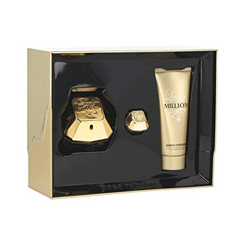 Paco Rabanne Lady Million Gift Set 80ml EDP + 100ml Body Lotion + 5ml EDP - Fragrance at MyPerfumeShop by Paco Rabanne