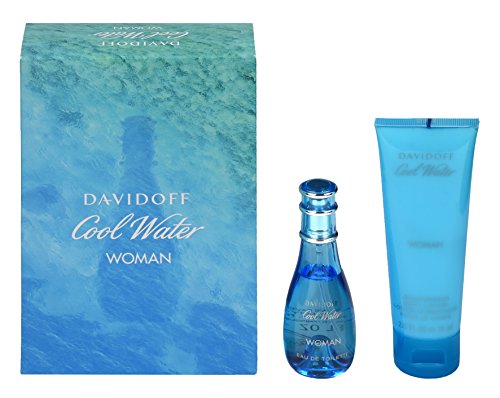 Davidoff Cool Water Woman Gift Set 30ml EDT + 75ml Body Lotion - Fragrance at MyPerfumeShop by Davidoff