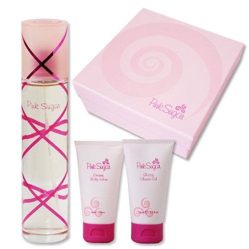 Aquolina Pink Sugar Gift Set 50ml EDT + 50ml Shower Gel + 50ml Body Lotion - Fragrance at MyPerfumeShop by Aquolina