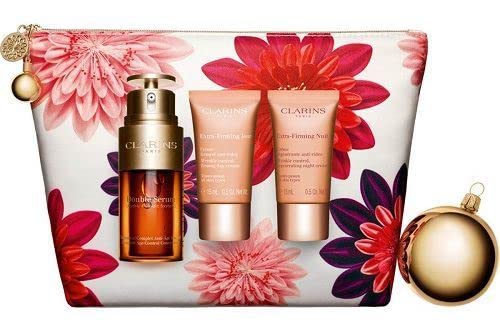 Clarins Extra-Firming 3 Piece Gift Set: Double Serum 30ml - Day Cream 15ml - Night  Cream 15ml - Moisturisers at MyPerfumeShop by Clarins