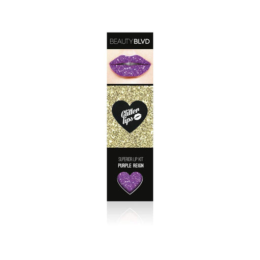 Beauty Blvd Glitter Lips Purple Reign 3 Piece Gift Set: Gloss Bond 3.5ml - Glitter 3g - Lip Brush - Lips at MyPerfumeShop by Beauty Blvd