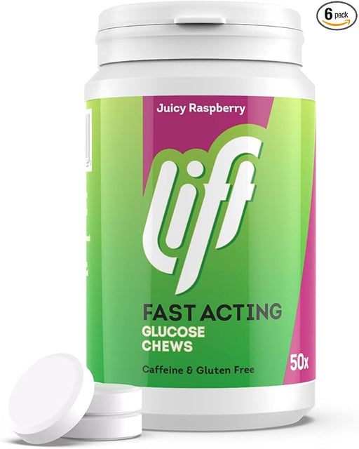 Lift | Fast-Acting Glucose Chewable Energy Raspberry 50 Tablets - Energy & Mind at MyPerfumeShop by Lift