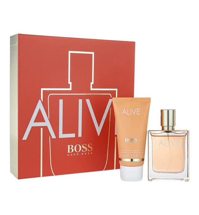 Hugo Boss Alive 50ml EDP Spray 50ml + 75ml Body Lotion - Fragrances at MyPerfumeShop by Hugo Boss