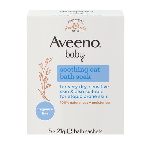 Aveeno Baby Soothing Oat Bath Soak Sachets - 5x21g - Bath & Washing at MyPerfumeShop by Aveeno Baby