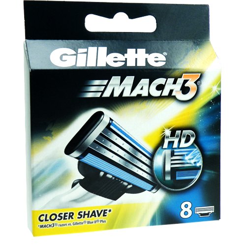 Gillette Mach3 Razor Blades For Men, 08 Refills - Razors at MyPerfumeShop by Gillette