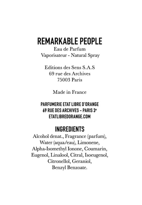 Elo Remarkable People Edp 100ml Spray - Eau De Parfum at MyPerfumeShop by Etat Libre d'Orange