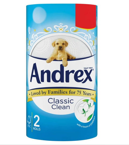 Andrex Classic Clean Toilet Tissue PMP x 2 - Paper Goods at MyPerfumeShop by Andrex